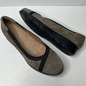Clarks Daelyn Hill Brown Suede Leather Slip On Casual Wedge Shoes Size 8 W